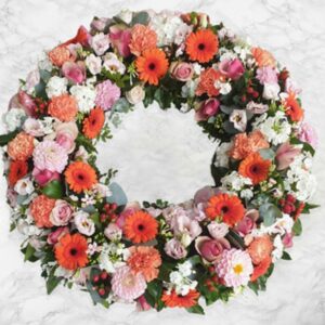 Corona Floral Amanecer Cálido